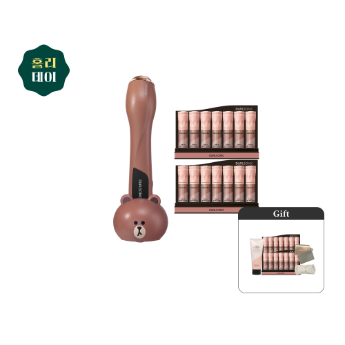 [홀리데이] 이펙트 라인프렌즈 에디션 브라운 + 이너뷰티 모닝샷 2박스 (집중초음파 무한샷 7단계 깊이 + 마시는 콜라겐 앰플)